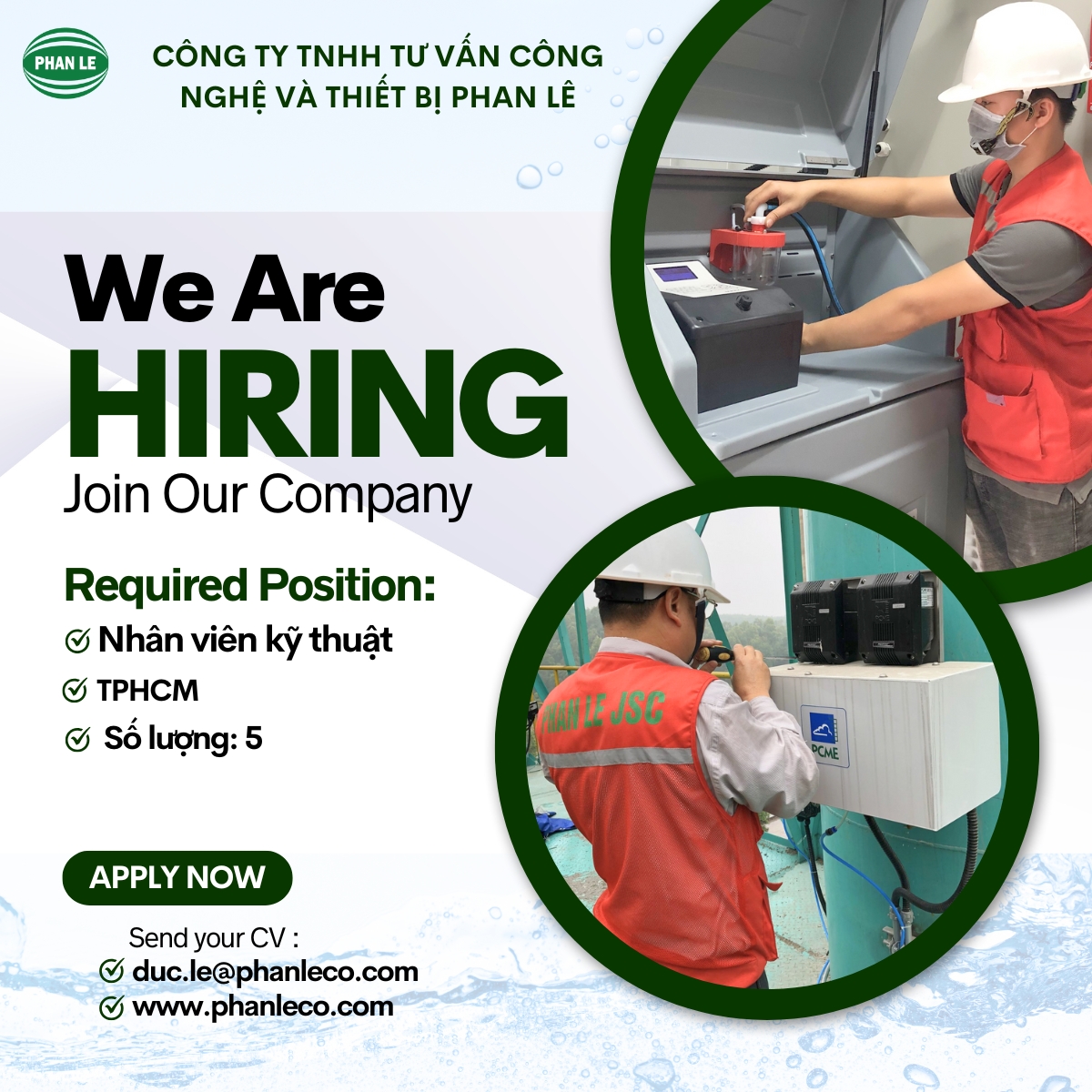 TUYỂN DỤNG NHÂN VIÊN KỸ THUẬT QUAN TRẮC MÔI TRƯỜNG TẠI TP.HCM 2026